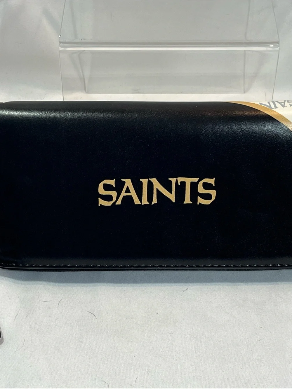 NWT New Orleans Saints Logo Clutch Wallet - Black, Gold, White